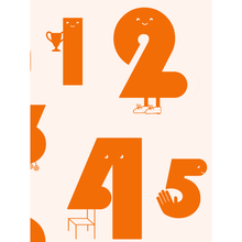 Blabla Kids Art Print 123 Buddies Print in Red