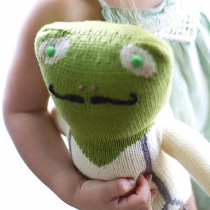 Luigi the Frog – Hand Knit Stuffed Animal Doll – Blabla Kids