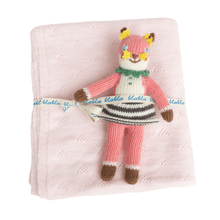 Blabla Kids Gift Set Suzette Rattle & Petal Blanket Bundle